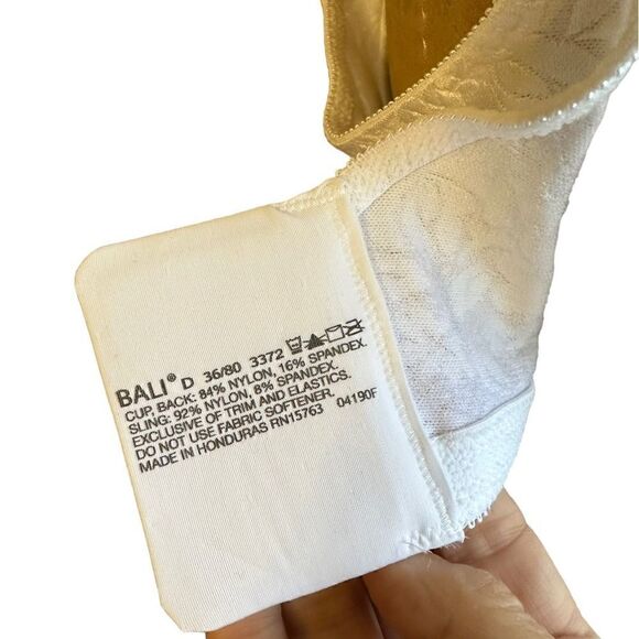 Bali White Double Support Full Figure Bra #3372 - Picture 7 of 8